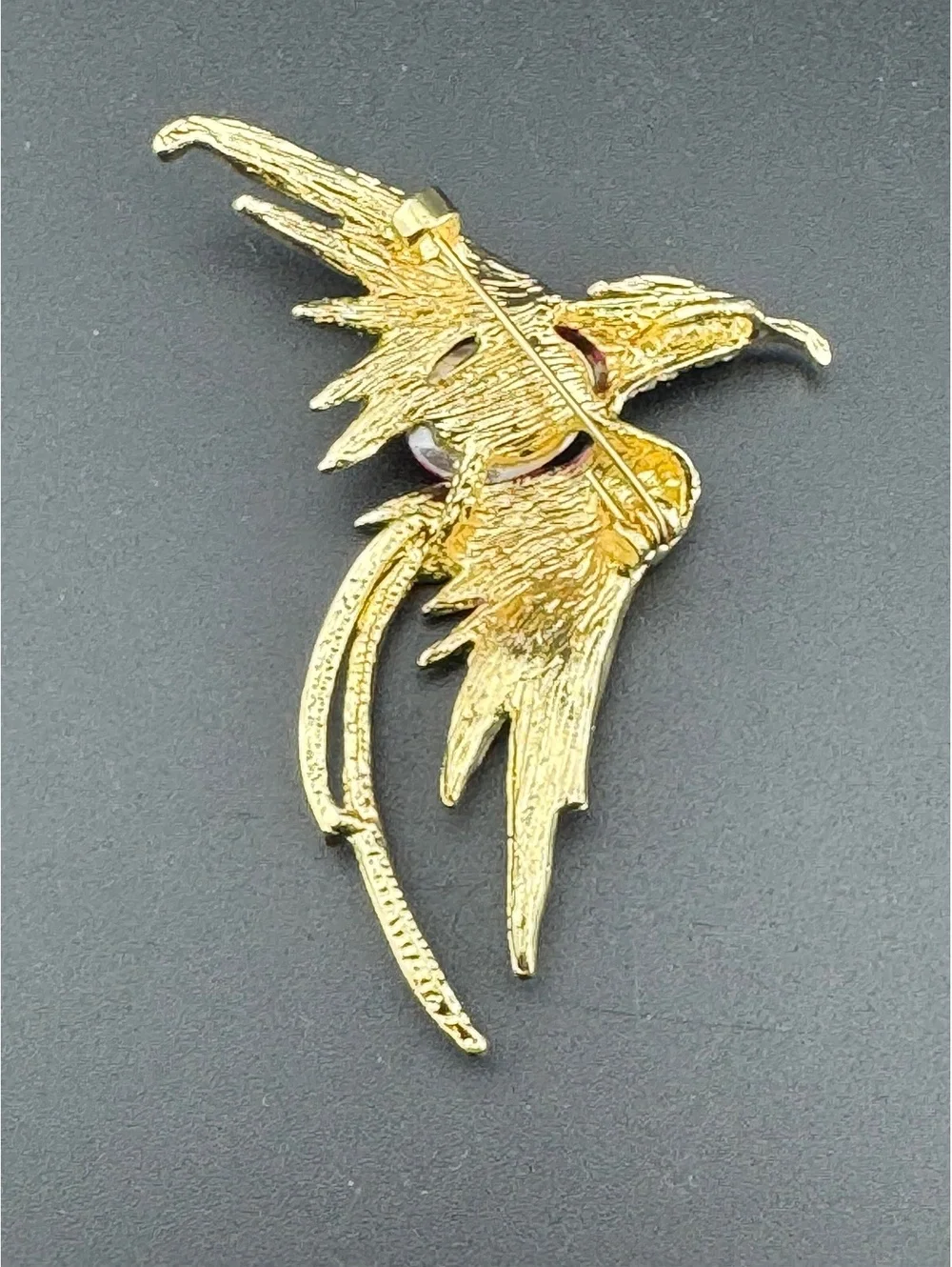 Majestic Phoenix Brooch with Crystal Plumage